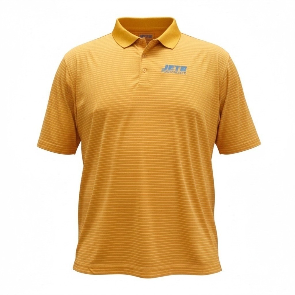 Nike Jets Football Stripe Polo Shirt Mens 3XL Yellow SS NFL Performance Fan Gear